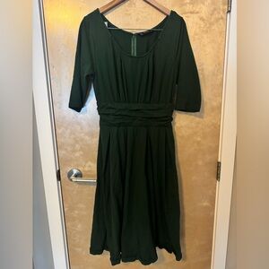 eShakti Forest Green Dress